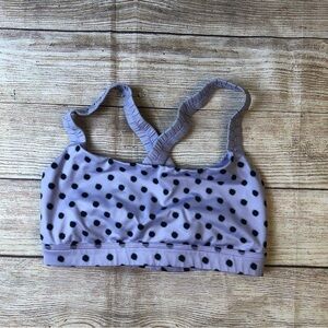 Lululemon Inner Heart Bra - High Noon Dot Lilac / Black